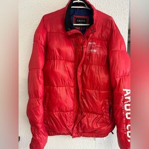 Akoo Co. No Rivals Men’s Red  puffer jacket size XLarge